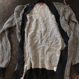 White/Black Cardigan